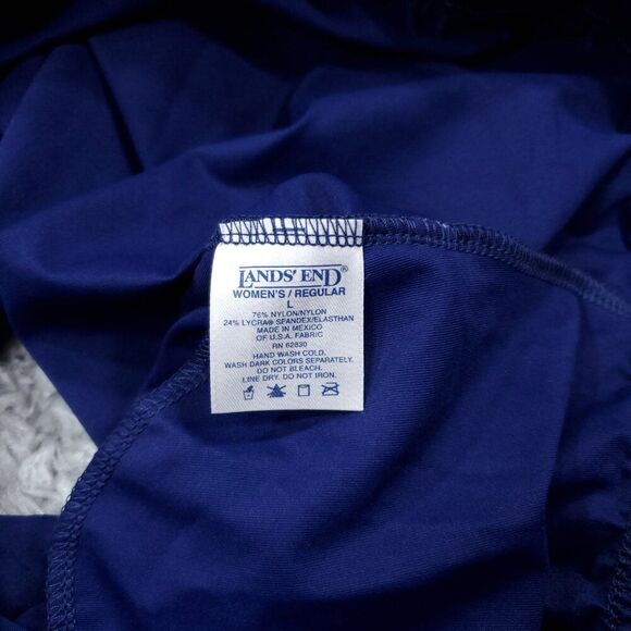 SKIRT ONLY Land's End Beach Living Separates Blue Swim Skirt Size Large - Picture 7 of 9